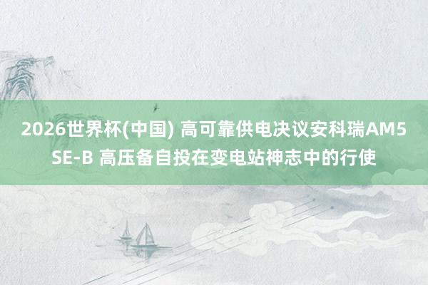 2026世界杯(中國) 高可靠供電決議安科瑞AM5SE?B 高壓備自投在變電站神志中的行使